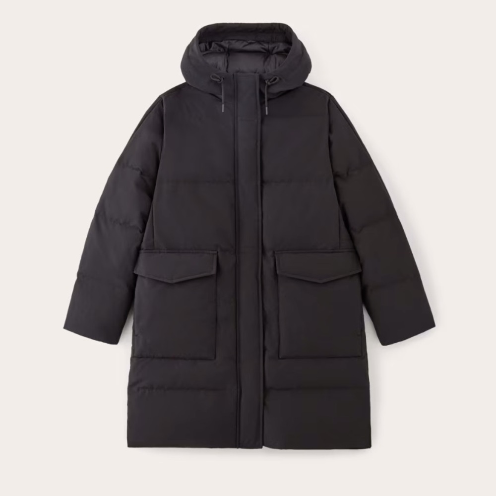 Everlane Renew Puffer Jacket Black Sz S Excellent Condition